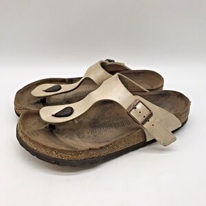 Birkenstock Gizeh Birko-Flor® Sandals Women's 6 - EU 37 Graceful Pearl Slip On